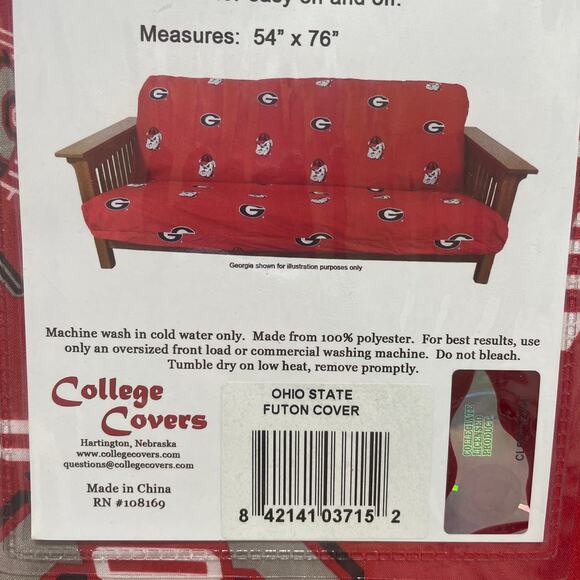 NWOT Ohio State Buckeyes Futon Cover By College Covers Never Opened - Picture 5 of 6